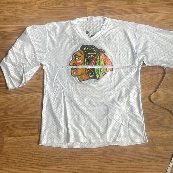 NHL Chicago Blackhawks White Jersey Meijer 8 Adult Mesh Small 3/4 Sleeve NWOT - Picture 5 of 7